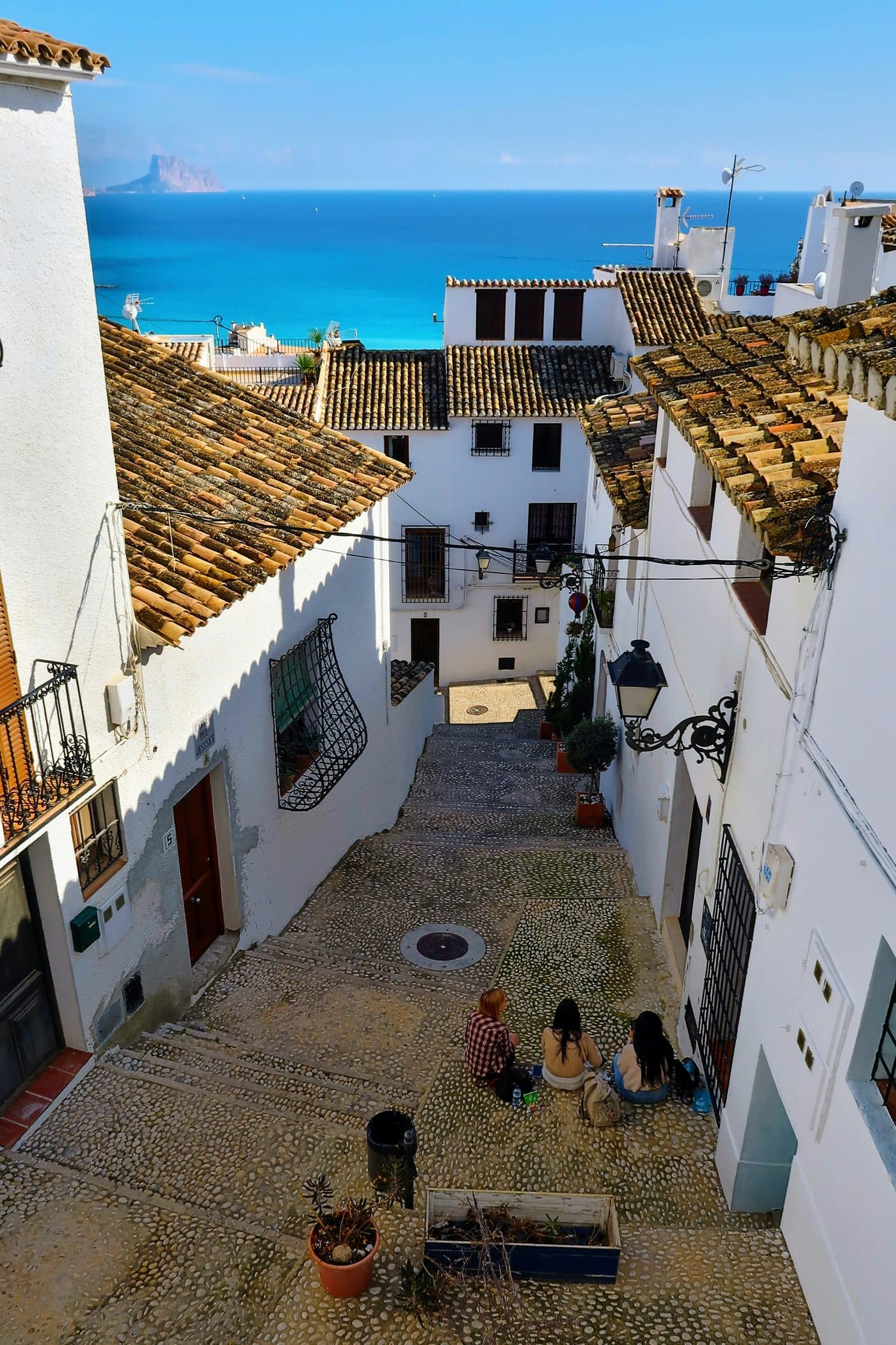 View over Altea with the blue-domed church and the bay