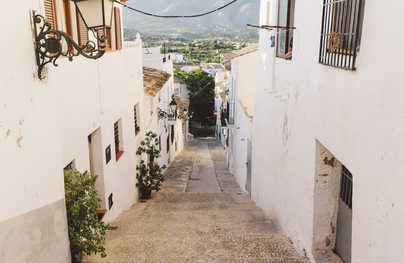 Street in the white old town of Altea