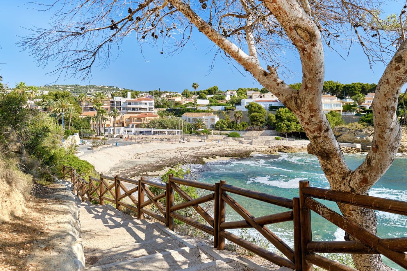 The cove Cala Fustera at Benissa Costa