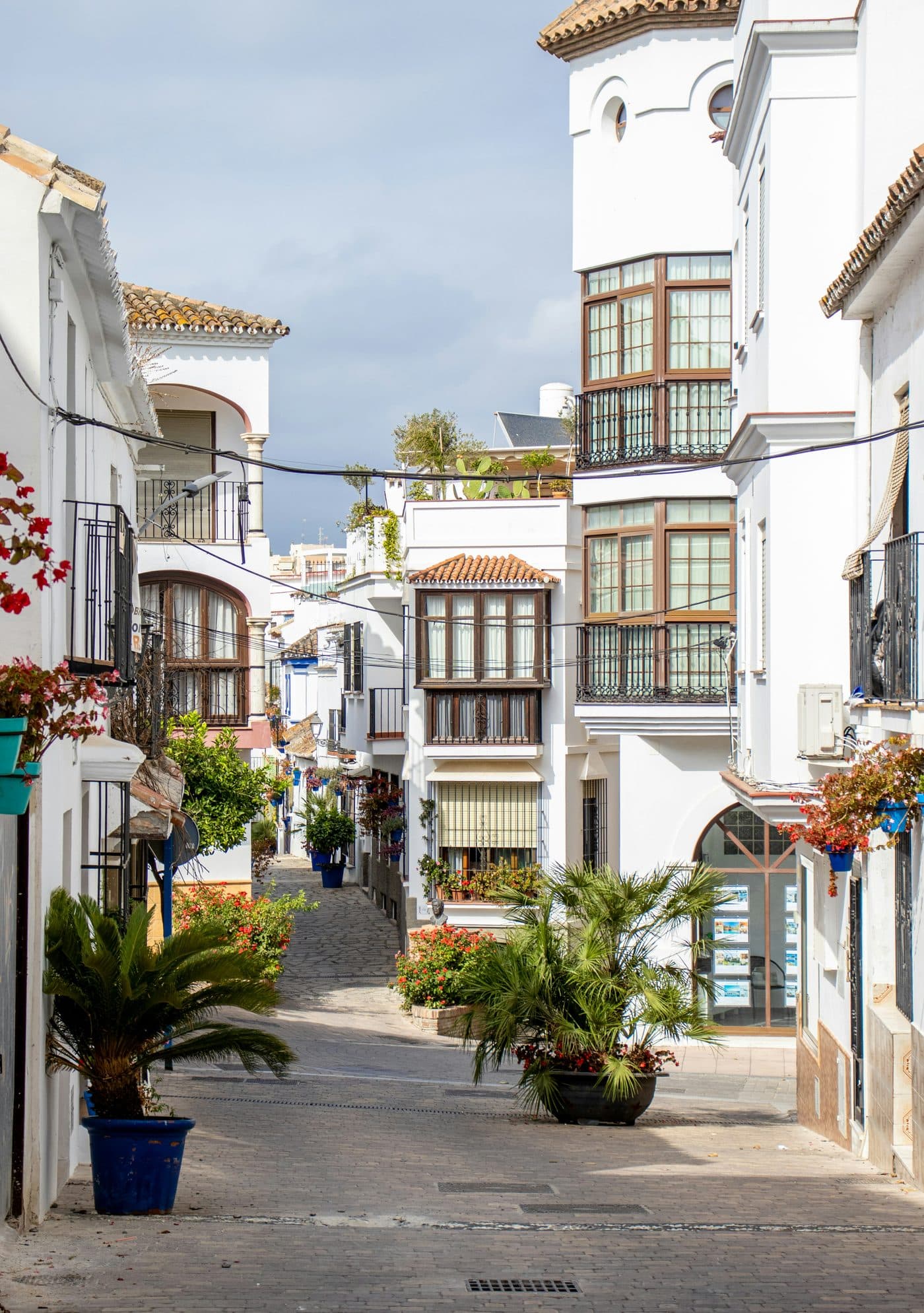 Modern new-build complexes on the New Golden Mile near Estepona