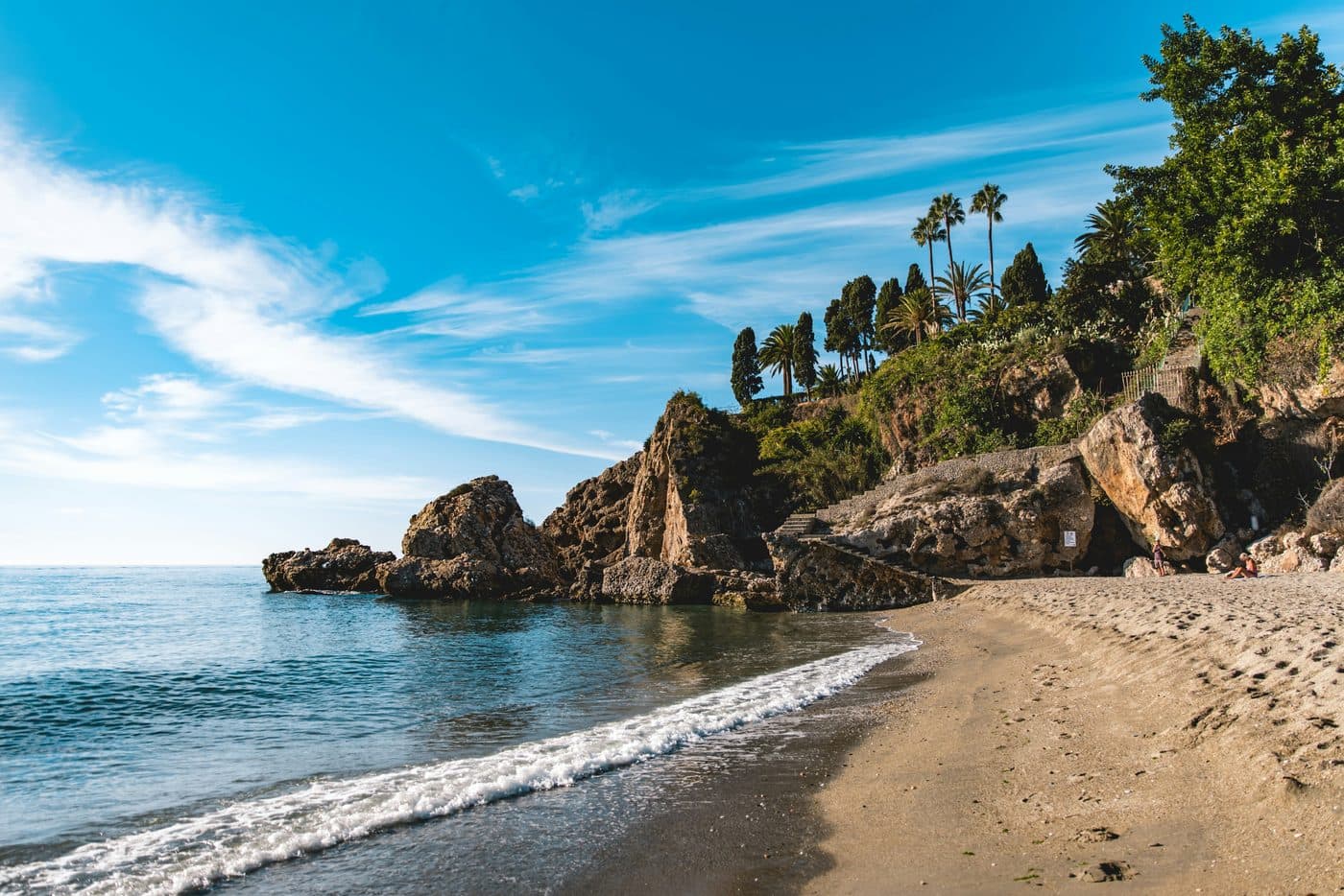 Torrecilla beach west of the centre of Nerja