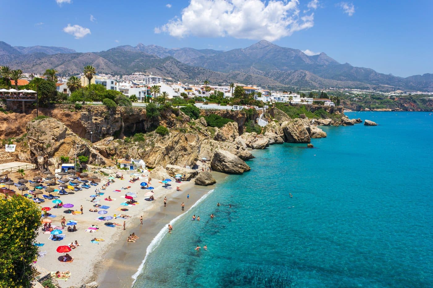 Villas with sea views in the hills of Punta Lara near Nerja