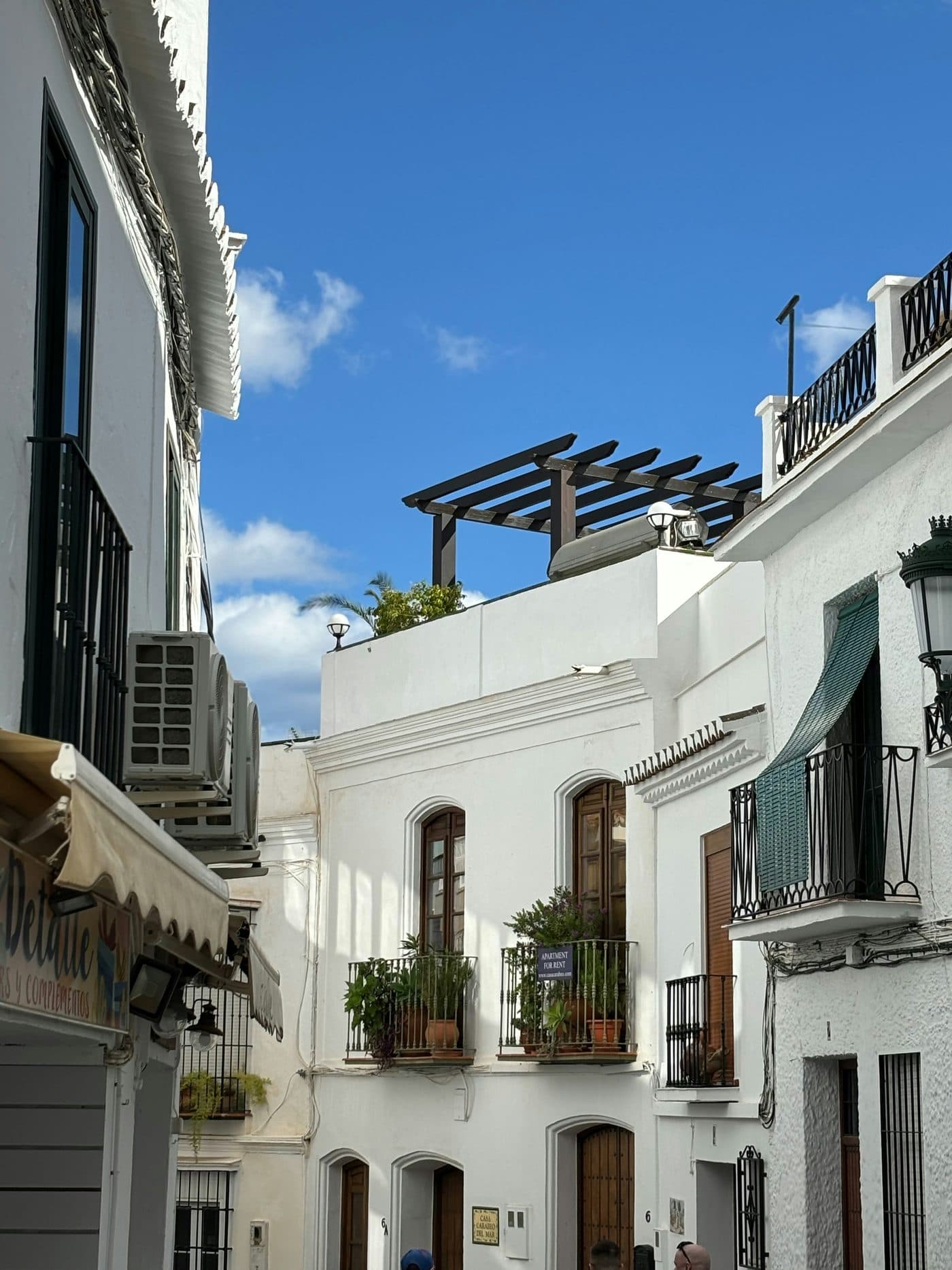 The white village of Maro above the cliffs east of Nerja