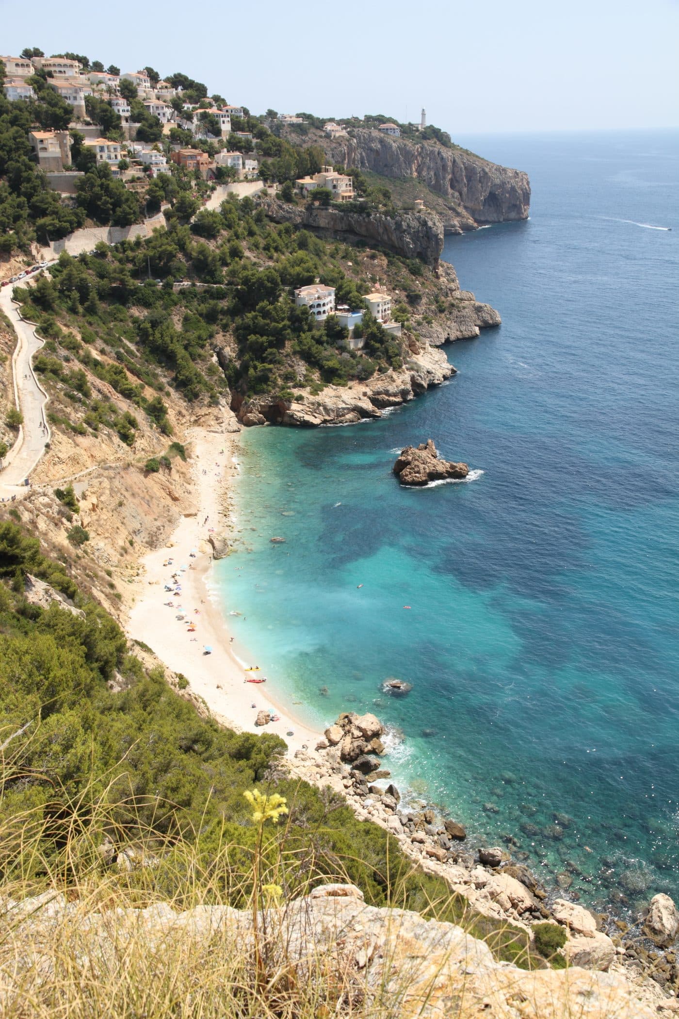 View over the cliffs and the coast near Benitachell