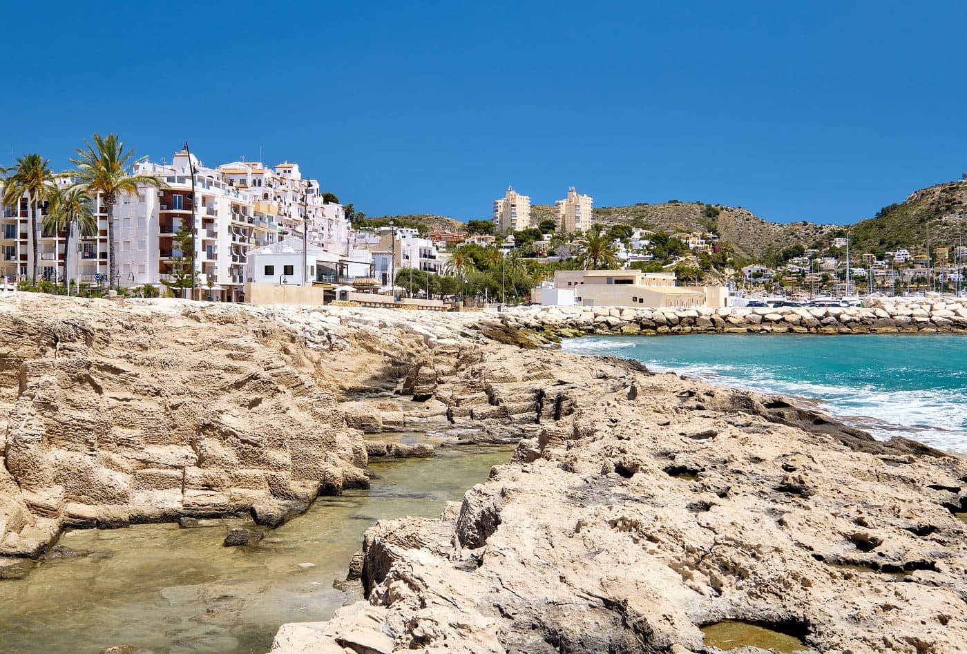 Coastal urbanisation near Cap Blanc in Moraira